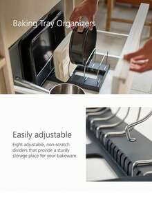 Multi-Layer Kitchen Cookware Pot Lid Holder Stand Rack, Cutting Board Baking Tray Storage Organizer Shelf - Multicolor - View 10