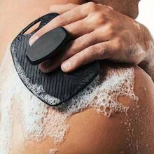 1/2pcs Oval Men's And Women's Universal Exfoliator, Ergonomically Designed Anti Slip Handle, Soft Silicone Body Scrub, Gentle Care, Easy To Clean And Rinse, Suitable For Showering Or Bathing