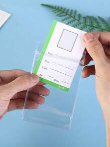 1个/10个/20个PVC透明卡夹，适用于保护身份证、学生证、公交卡、工作卡、餐卡、即影即有照片、偶像卡、证件照、返校用品、学校和办公用品