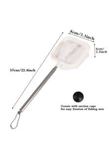 3D 蜘蛛网水族箱鱼网 - 可伸缩密集网，用于鱼苗和虾，多用途鱼食/废物铲，带伸缩手柄 - 彩色 - 查看 10