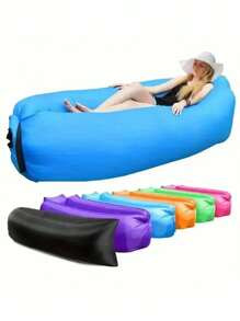Portable Oxford Cloth Inflatable Sofa, Suitable For Indoor & Outdoor Use, Can Withstand Up To 550 Lbs, Ideal For Yard, Camping, Beach, Music Festivals, Holidays, Family & Couples Outings