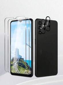2pcs Phone Screen Protection Tempered Film & 2pcs Camera Lens Protectors Compatible With Samsung Galaxy A15/A15 5G,A25 5G,A14,A24,A34 5G,A54 ,A16 5G,A14,A13 5G,A23 5G,A26 A36 A56 5G,S23 S24 FE Gift For Birthday, Family, Friends Tempered Glass, Phone Screen Protector, Phone Accessories Waterproof Shockproof Anti-Fall Anti-Fall Scratch Resistant Anti-Fingerprint Full Cover
