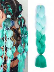 Estensioni per trecce arcobaleno da 24 pollici, capelli sintetici viola professionali, trecce jumbo, estensioni per capelli colorate a gradiente africane per intrecciare all'ingrosso per Ognissanti e Natale