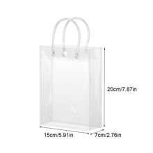 24/5Pcs Clear Waterproof Party Gift Wrap Tote Bag Reusable Dried Flower Doll Storage Ornaments Wedding Birthday Party Craft Boutique Tote Bags Home Office Decor Storage