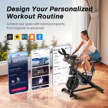 MERACH Exercise Bike With LCD Display, Stationary Bike With Exclusive App For Customized Exercise Plans, Quiet Indoor Cycling Bike Exercise Equipment For Home Gym Use, 300lbs Weight Capacity - Friction-black - View 3
