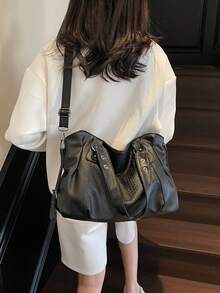 New Large Capacity Casual Tote Bag - Black - View 10