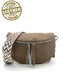 Women's Casual Waist Bag, Retro PU Fanny Pack, Outdoor Multi-Pocket Travel Chest Pack - Khaki - View 1