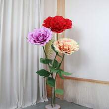 50cm gefärbte Plüsch Pfingstrose Künstliche Blume, Schaufensterauslage, Hochzeitsdekoration, Outdoor Party Kulisse, Heimdekoration, Fotografie-Requisite