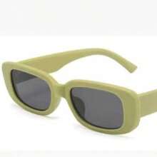 4 件女士方形塑料多巴胺书呆子时尚眼镜套装，适合日常、度假、音乐节、Y2K 风格，适合夏季海滩度假、户外、旅行 - 彩色 - 查看 7