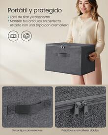 Storage Bins With Lids - 灰色 - 查看 2