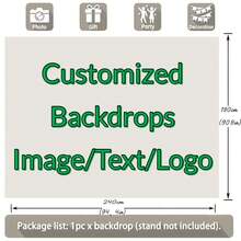 1件可定制照片、Logo、卡通文字或其他自定义图像设计，适用于所有节日，多功能装饰乙烯基背景横幅，儿童艺术活动，家庭适用 - 彩色 - 查看 9