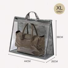 Bolsa organizadora colgante con cubierta de polvo transparente, bolsa a prueba de humedad para guardar bolsos