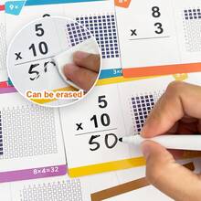 Lachilly 85pcs 2nd-4th Grade Math Flash Cards 0-12 Multiplication Facts Learning Cards Reusable Math Training Teaching Aids For Students - Multicolor - View 10
