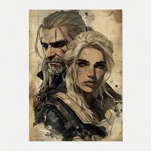 1 件/3 件墙面艺术海报可选相框/流行巫师 3 狂猎游戏海报高清艺术粘墙防水家居客厅酒吧装饰 - 彩色 - 查看 12