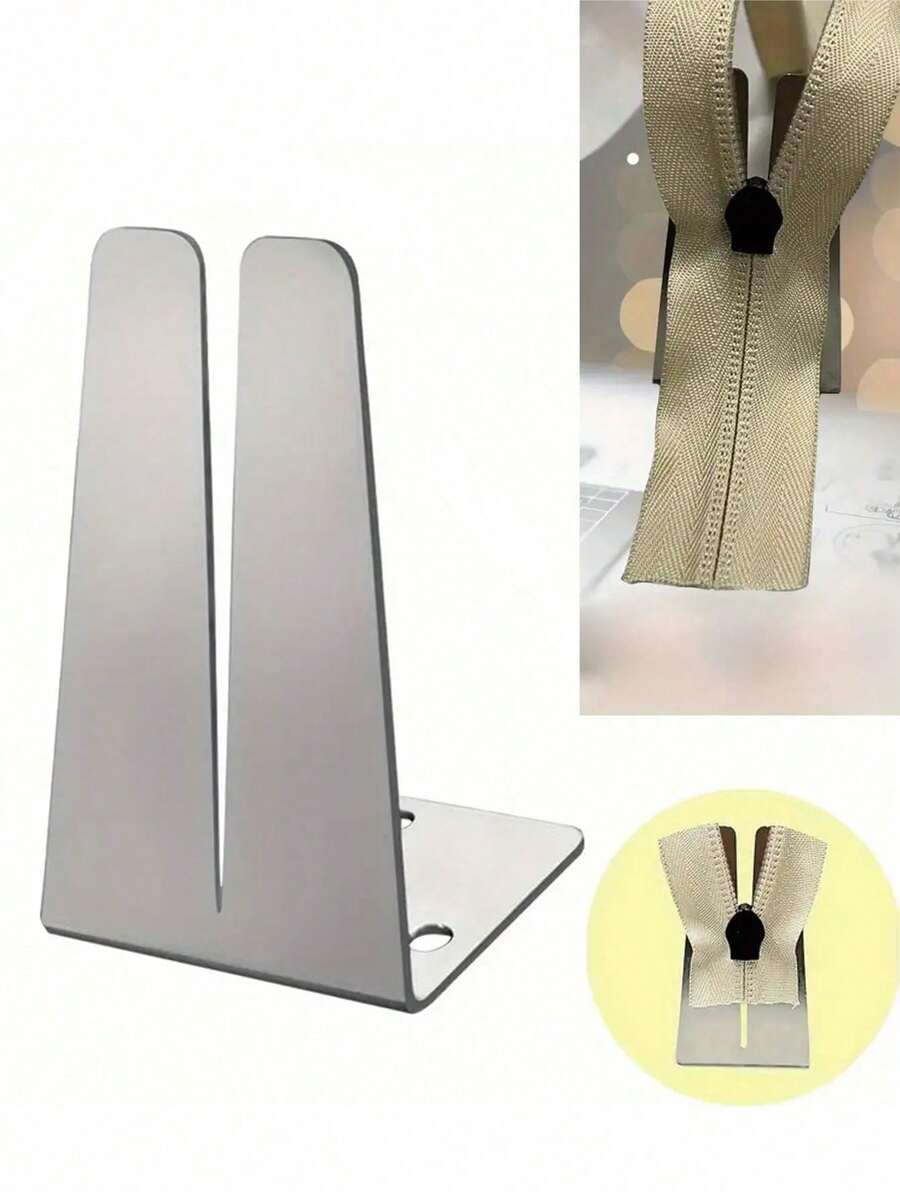 1pc Zipper Jig Tool Stainless Steel Zipper Jig Slider Quick Zipper Jig Sliders For Zipper Pulls, Stainess Steel Zipper Installing Tool For Pants, Dresses