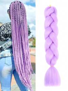 Estensioni per trecce arcobaleno da 24 pollici, capelli sintetici viola professionali, trecce jumbo, estensioni per capelli colorate a gradiente africane per intrecciare all'ingrosso per Ognissanti e Natale