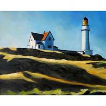 1pc Edward Hopper Famous Canvas Painting Modern Abstract Posters And Prints Painting Wall Art Picture For Living Room Home Decoration Optional Frame ﻿ ,Wall Art With Frame - Multicolor - View 11