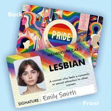 Custom Photo Gay ID Card, Custom Gay Lifetime Membership Card, Custom LGBT Pride Card, Prank Rude Joke Friend Colleague Gift Idea, Joke Meme, Funny Gift - Multicolor - View 9