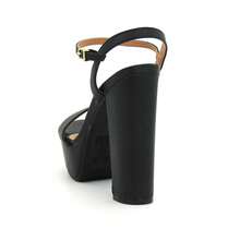 Vizzano 6282.455 Women's Casual Chunky High Heel Platform Sandal - Black - View 4
