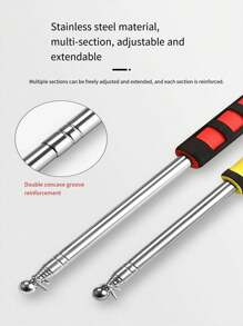 1件/10件/20件1.2米/1.6米/2米伸缩导游旗杆，便携式户外不锈钢旗杆，带厚泡沫手柄，适用于国庆节、学校活动、户外旅游等 - 彩色 - 查看 5