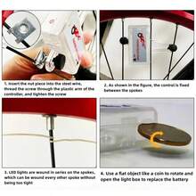 1pc Bicycle Spoke Light, Windmill Shape Night Cycling Lamp, Wheel Decoration Light For Night Riding