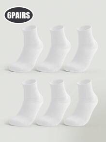 3pcs/4pcs/6pcs/12pcs Men's Loose Top Socks, Middle-Aged & Elderly Wide Mouth Non-Binding Ankle Socks, Plus Size, Solid Black/White/Gray, Casual Cotton Socks For Daily Wear, Fall