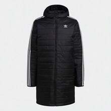 Adidas Abrigo acolchado de media longitud para hombre con diseño de trébol de tres hojas, HM2461 - Negro - Ver 1