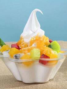 10 pezzi/20 pezzi/30 pezzi Coppette da dessert in plastica a forma di fiore di pruno, adatte per gelato, frutta secca, insalata e stuzzichini