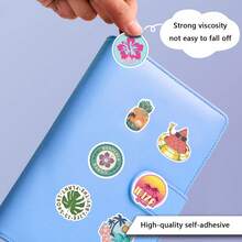 55PCS Tropical Stickers Beach Island Life Stickers Vinyl Aesthetics Stickers Scrapbook, Journaling, Laptop, Bumper, Skateboard, Water Bottles, Computer, Phone, Cartoon, Hard Hat, Car Stickers - Multicolor - View 10