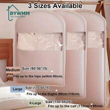 1pc DYWMM Space Saving Hanging Bag With Self-Compression Zipper - 40% Compressed Premium Closet Organizer For Coats And Clothes, Durable Fabric Storage Bag (Beige/Pink),Bedroom Room Decor,Back To School - Multicolor - View 5