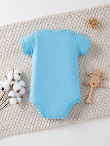 Baby , Hand-Picked By My Grandpa In Heaven, With Letter Prints, Available In Multiple Colors, 100% Cotton, Suitable For Daily Wear - Blue - View 3