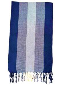 3 Piece Loom Runner Set 100% Cotton Promotion - Blue and White - View 4