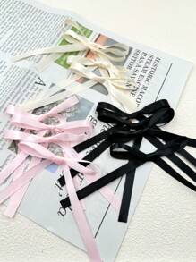6pcs Women's Polyester Ribbon Bowknot Hair Clips, Multi-Color Fashion Hair Accessories Hairpins, Sweet Cute Lace Barrettes, Elegant Ballerina Y2K Hair Decor Supplies, Suitable For Daily Use Claw Clips, School Stuff, College