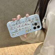 Sanrio Sanrio Cartoon Kurome Hello Kitty Creative Stereo Keyboard Phone Case Anti-Drop Apple Soft Case 13promax Phone Case 15 Protective Case 14 Cute 16 (Single Phone Case)