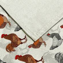 1 pieza Camino de mesa con diseño de gallo impreso, 4/6/8 piezas Manteles individuales con diseño de gallo impreso, adecuado para vacaciones, fiestas, cumpleaños, cenas, decoración de mesa de cocina y comedor, decoración del hogar y la vida en todas las estaciones