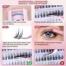 Bộ mi giả Mlen Diary, 120 sợi cong chữ C, dài 9-12mm, kiểu dáng hoạt hình, tự làm, có thể tái sử dụng, tự nhiên và mềm mại. - C - Xem 9