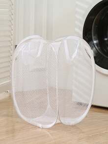 1 件可折叠玩具和娃娃收纳箱、毛绒玩具收纳篮、玩具收纳、透气洗衣容器、玩具和杂物收纳盒、带手柄的大型弹出式洗衣篮、浴室收纳盒、收纳篮、可折叠洗衣篮，适合返校使用 - 彩色 - 查看 18