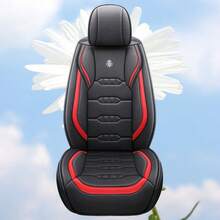 高端全皮汽车座椅套，透气全包裹穿孔纳帕皮革单座垫，四季通用 - 彩色 - 查看 6