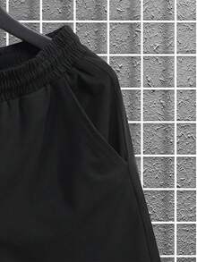 Terno casual masculino de 2 peças, colete personalizado e shorts com cordão - Branco - Ver 9