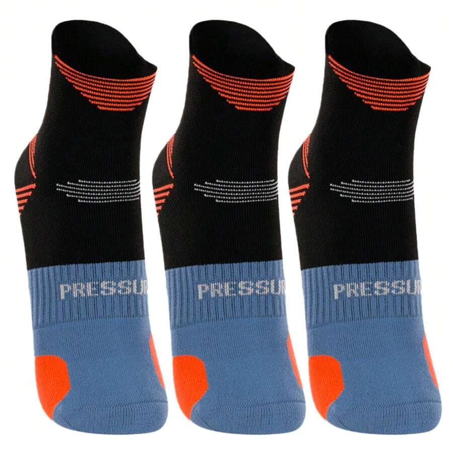 Kit 3 Meia Lupo Running Power Adulto Masculino Curta Poliamida - Preto - Visão 1