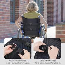 Sunlit Large Gel Cushion & Back Cushion Long Sitting With Non-Slip Cover, Gel Cushions Wheelchair Office Chair Car, Reduces Tailbone Pressure And Pain Relief (18.5''x16.9''x 1.57'') WYRM - Large (18.5 X 16.9 X 1.57 Inches) - View 7