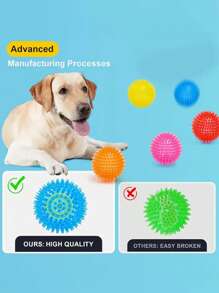 1/3/4 piezas Pelotas de juguete con sonido para perros, juguetes flotantes de TPR suave para piscina, reducen la ansiedad, recoger y traer, limpieza dental, adecuados para mascotas pequeñas/medianas, sin pilas