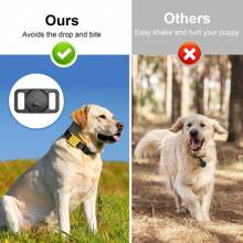 Cute Cat Paw Pattern Pet Apple AirTag Protective Case With Cover, Apple GPS Locator Pet Collar Silicone Tag Protector Shell