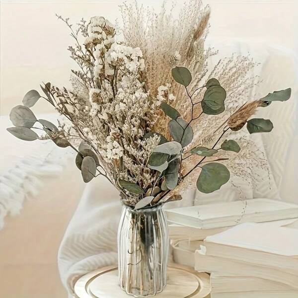 Set de 56 piezas de decoración de hierba de pampa artificial de estilo bohemio, en color marrón, para ambientación rústica del hogar y cafeterías, para bodas, regalo del Día de la Madre, versátil para Navidad, verano y Halloween, decoración de plantas falsas, decoración de otoño