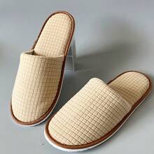 1-6 pares de pantuflas de spa, pantuflas desechables antideslizantes para invitados, lavables y reutilizables, que se pueden usar para mujeres, hombres, en casa, interiores, baño, dormitorio, hotel, novia - Ver 1