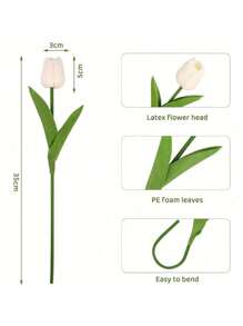 1pc/5/10/15/20/25/30 Pcs Artificial Pink Tulip Flowers, Soft Touch Spring Flowers For Valentine's Day Vase Table Centerpiece Kitchen Wedding And Home Decoration