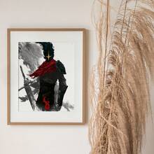 1 Pc Canvas Painting,Knight, Helmet, Red Scarf, Sword, Armor, Abstract Art, Canvas Print ,Wood Framed Painting (1) Thickness 2.5 Cm/ 1 Inch-Home Decoration For All Occasions,Ideal New Year, Valentine's Day,Thanksgiving,Easter,Christmas Gift,Room Decoration Aesthetic,Wall Decoration Art,Perfect Gift,Autumn And Winter Wall Decoration,Living Room Decoration, Bedroom Decoration, Kitchen Decoration, Entry Decoration, Bathroom Decoration, Direct Wall Painting, High Quality Wall Painting Poster,Modern Home Decoration Stretched And Framed Ready To Hang - Black - View 9