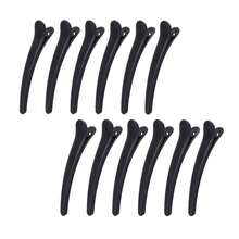 哑光黑色塑料鳄鱼皮发夹，带定位功能，男女适用，返校季、旅行度假必备品，女士发饰