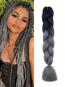 Estensioni per trecce arcobaleno da 24 pollici, capelli sintetici viola professionali, trecce jumbo, estensioni per capelli colorate a gradiente africane per intrecciare all'ingrosso per Ognissanti e Natale