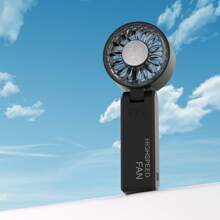 Mini ventilateur de refroidissement numérique portable, pack de glace de refroidissement à semi-conducteur, ventilateur de poche/bureau/cou 3 en 1, 100 vitesses, batterie 2000 mAh, flux d'air à large angle, protection multi-AI, adapté pour l'extérieur/intérieur/école, multi-fonction avec cordon